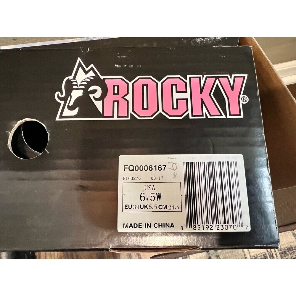 NEW Rocky Alpha Force 6” Black Leather Men’s Boots Size 6.5 W Waterproof - Picture 10 of 10